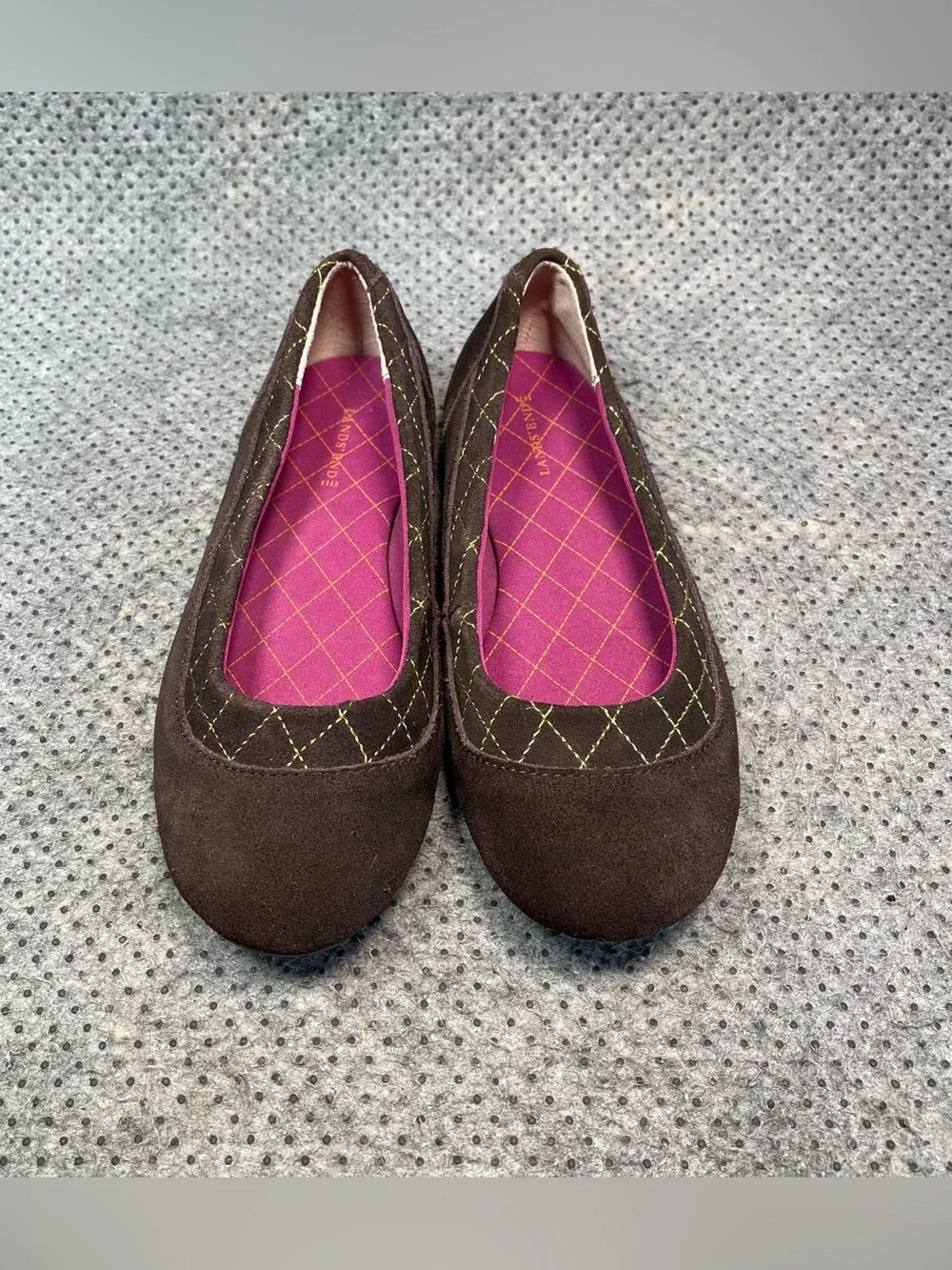 Land’s End Dory Slip On Brown Suede Shoes Size 7 Women’s